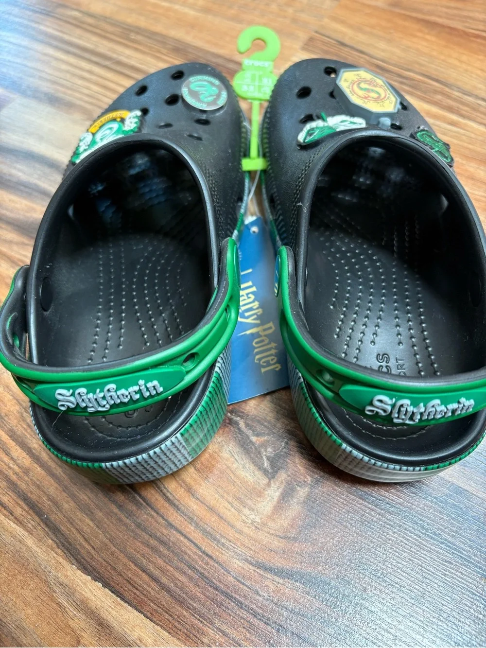 Crocs Kids Clogs Harry Potter Slytherin with Charms NEW size 12